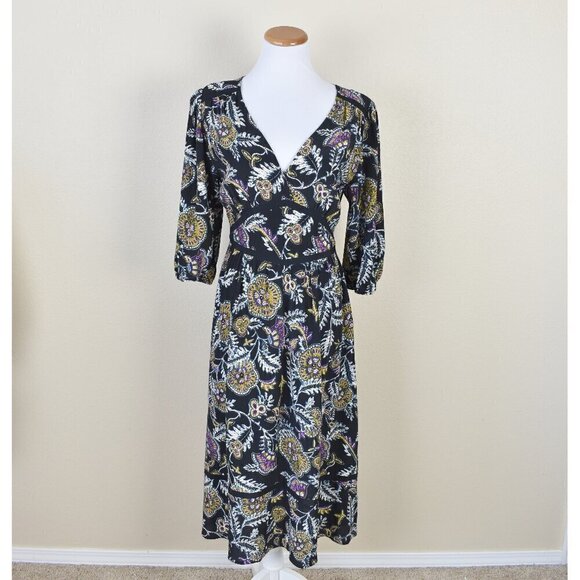 ba&sh Dresses & Skirts - ba&sh Vienne Dress Noir Paisley Floral Midi - S